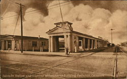 Santa Fe Station and Chamber of Commerce Building Postcard