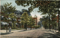 Grand Street Looking South, Near Palatine Hotel Postcard