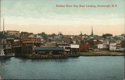 Hudson River Day Boat Landing Newburgh, NY Postcard Postcard Postcard