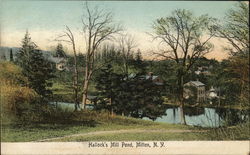 Hallock's Mill Pond, Milton, N.Y. Postcard