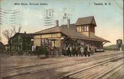 West Shore, Railroad Station Catskill, NY Postcard Postcard Postcard