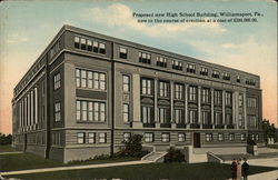 Proposed New High School Building Williamsport, PA Postcard Postcard Postcard