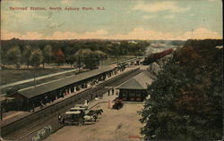 Railroad Station, North Asbury park, N.J. Postcard