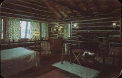 Log Cabin - Interior Lake George, NY Postcard Postcard Postcard