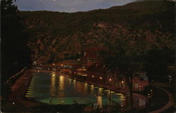 Evening at Hot Springs Pool Glenwood Springs, CO Postcard Postcard Postcard