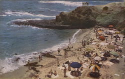 Beach Scene at Laguna Postcard