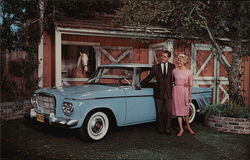 Alan Young, Connie Hines and Studebaker Lark Skytop Cars Postcard Postcard Postcard