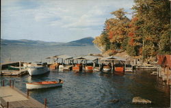 Docks in front of Irish;s Store at Pilot Knob Lake George, NY Richard K. Dean Postcard Postcard Postcard