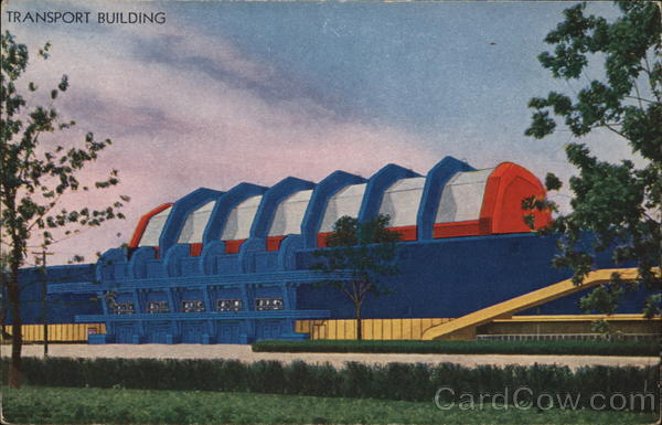 Transport Building 1933 Chicago World Fair Postcard