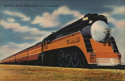 Southern Pacific Streamlined Train "Sunbeam" Locomotives Postcard Postcard Postcard