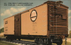 Frisco Merchandise Car Trains, Railroad Postcard Postcard Postcard