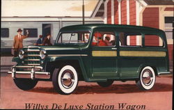 Willys De Luxe Station Wagon Postcard