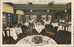 The Inn Dining Room, Santa Maria Inn Postcard