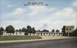 Five Flags Motel Pensacola, FL Postcard Postcard Postcard