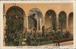 The Patio - Dunn's Funeral Home Postcard