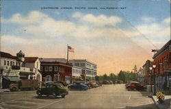 Lighthouse Avenue, Pacific Grove California Postcard Postcard Postcard