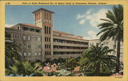 Patio of Hotel Westward Ho - A Resort Hotel in Downtown Phoenix, Arizona Postcard Postcard Postcard