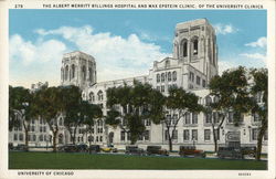 The Albert Merritt Billings Hospital and Max Epstein Clinic, of the University Clinics 1933 Chicago World Fair Postcard Postcard Postcard