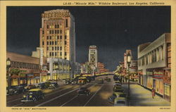 Wilshire Boulevard Los Angeles, CA Postcard Postcard Postcard