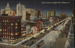 Canal Street by Night Postcard