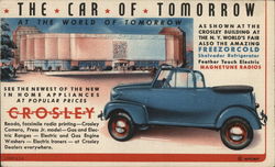 See The Car of Tomorrow at the Crosley Building - New York World's Fair Postcard