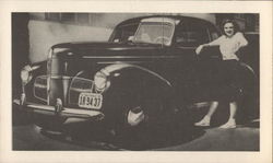 Judy Garlamnd and Her First Car, a 1940 Studebaker Champion Actresses Postcard Postcard Postcard