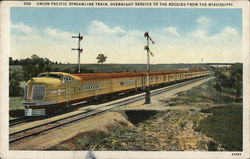 Union Pacific Streamline Train Postcard