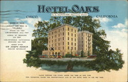 Hotel Oaks Chico, CA Postcard Postcard Postcard