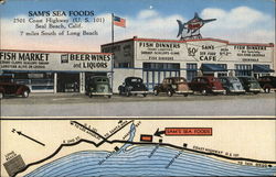 Sam's Sea Foods Seal Beach, CA Postcard Postcard Postcard