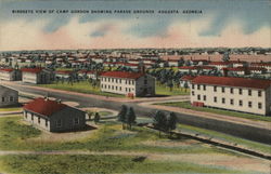 Camp Gordon showing Parade Grounds Postcard