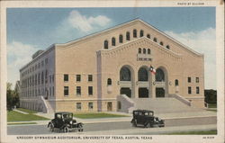 University of Texas - Gregory Gymnasium Auditorium Austin, TX Postcard Postcard Postcard