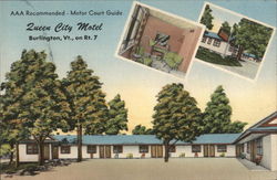 Queen City Motel Burlington, VT Postcard Postcard Postcard