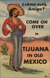 Como Esta, Amigo? Come On Over to Tijuana Mexico Postcard Postcard Postcard