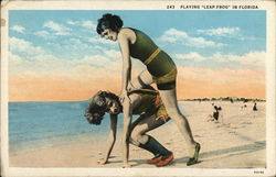 Playing "Leap Frog" in Florida Swimsuits & Pinup Postcard Postcard Postcard