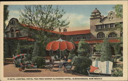 Fred Harvey Alvarado Hotel - Central Patio Albuquerque, NM Postcard Postcard Postcard