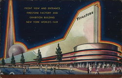 Firestone Factory and Exhibition - Front View and Entrance Postcard