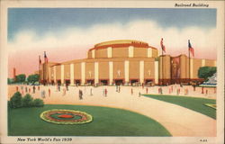 Railroad Building 1933 Chicago World Fair Postcard Postcard Postcard