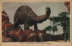 Sinclair Dinosaur Exhibit 1933 Chicago World Fair Postcard Postcard Postcard