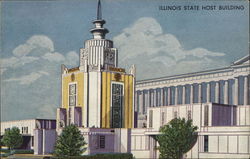 Illinois State Host Building 1933 Chicago World Fair Postcard Postcard Postcard