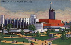 Hall of Science - North Entrance 1933 Chicago World Fair Postcard Postcard Postcard