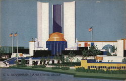 U.S. Government and States Group - A Century of Progress Chicago, IL 1933 Chicago World Fair Postcard Postcard Postcard