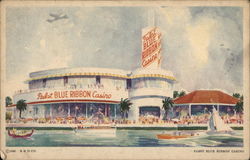 Pabst Blue Ribbon Casino Postcard