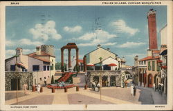 Italian Village 1933 Chicago World Fair Postcard Postcard Postcard