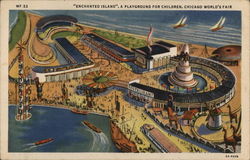 Enchanted Island - Playground for Children 1933 Chicago World Fair Postcard Postcard Postcard