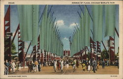 Avenue of Flags, Chicago World's Fair 1933 Chicago World Fair Postcard Postcard Postcard