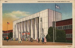 Administration Building 1933 Chicago World Fair Postcard Postcard Postcard