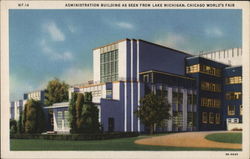 Administration Building from Lake Michigan 1933 Chicago World Fair Postcard Postcard Postcard