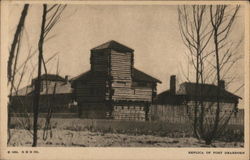 Replica of Fort Dearborn Postcard