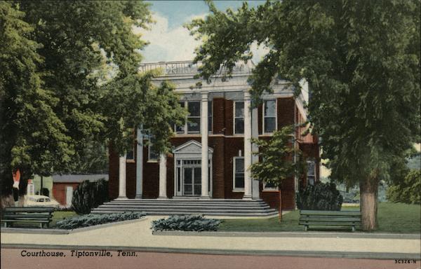 Courthouse Tiptonville, TN Postcard