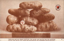 Northern Pacific - Great Big Baked Potato Trains, Railroad Postcard Postcard Postcard